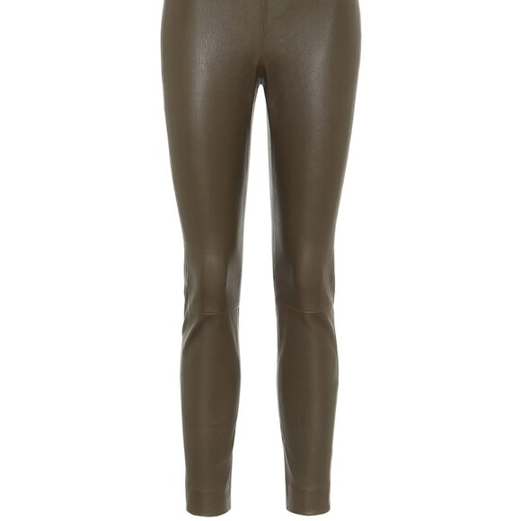 New Vince Leather Leggings Ankle Zip XS Size - Picture 5 of 12